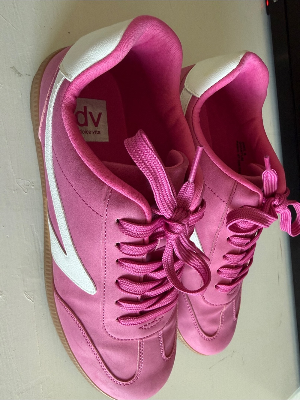 DV by Dolce Vita Hot Pink Sneakers with White Accent